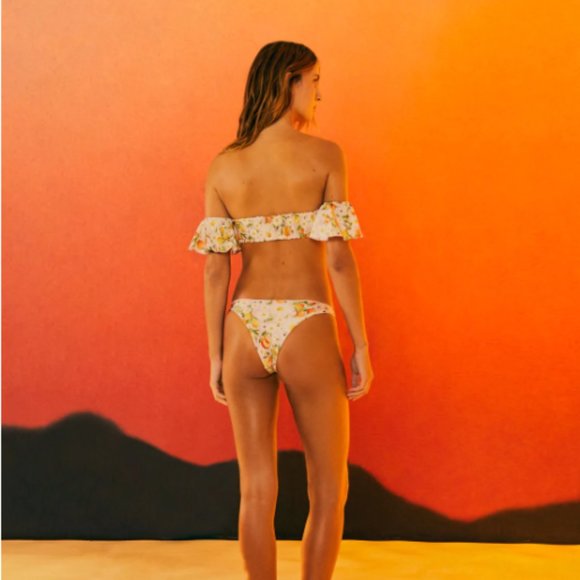 FARM Rio Floral Off-Shoulder Bikini - White and Orange - Picture 7 of 16